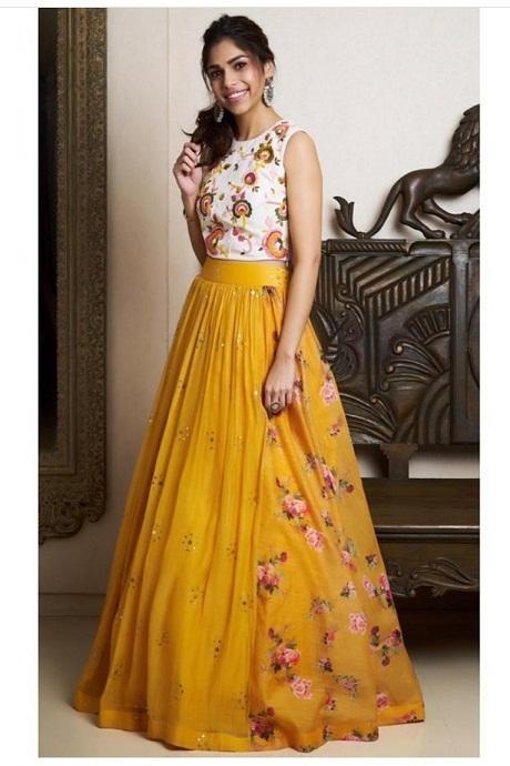 Desirable Yellow Colored Party Wear ...